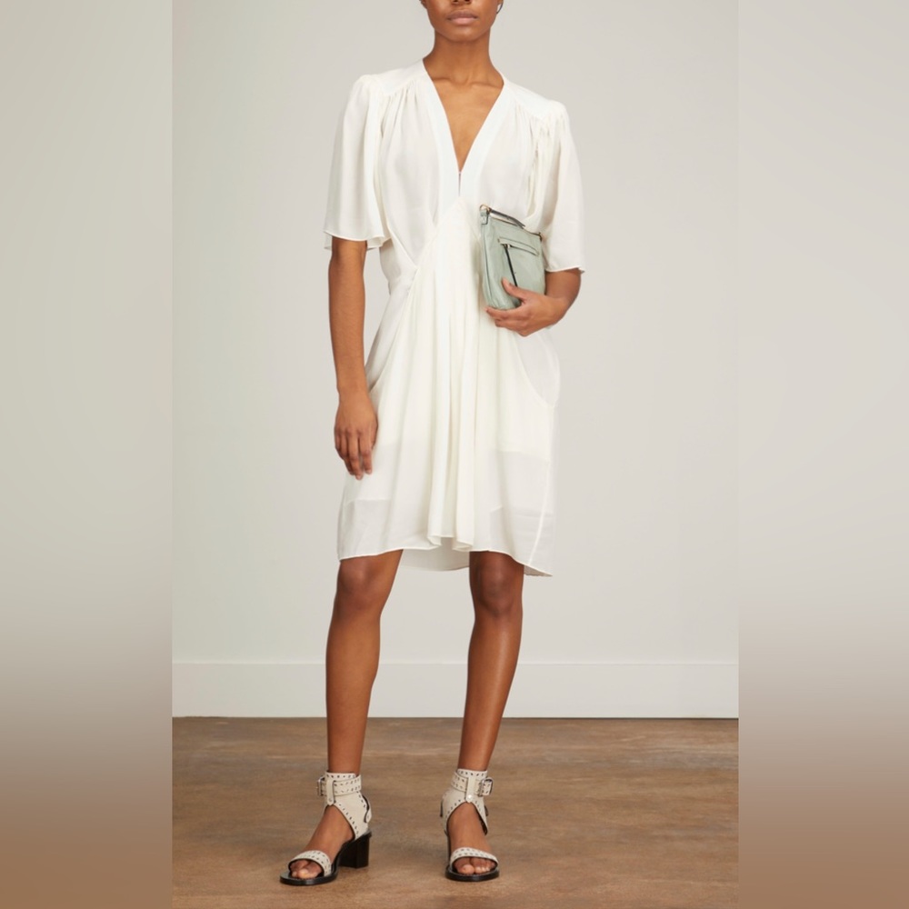 Isabel Marant Etoile Edolia Pleated Georgette Dress